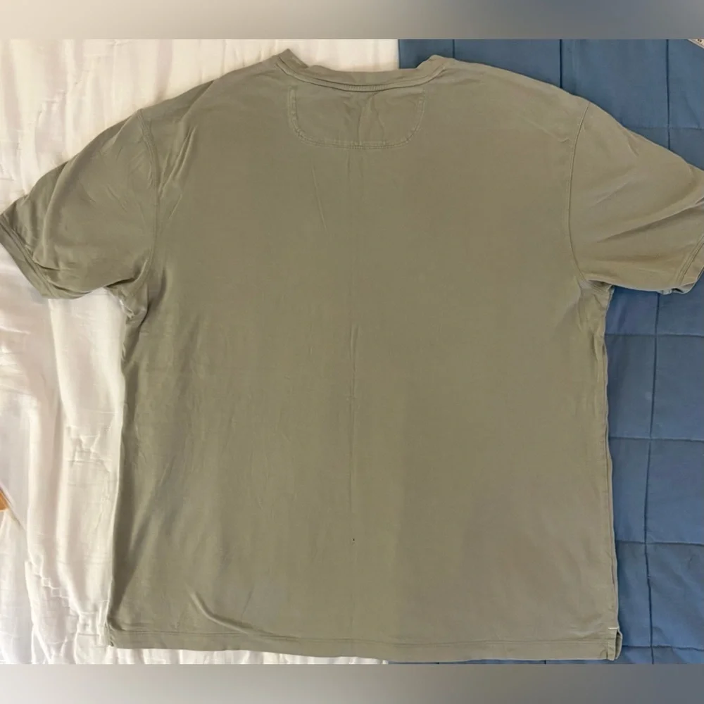 🏝️ Tommy Bahama Pima Cotton Modal Tee XL Sage Green Soft Knit Shirt - Picture 4 of 13